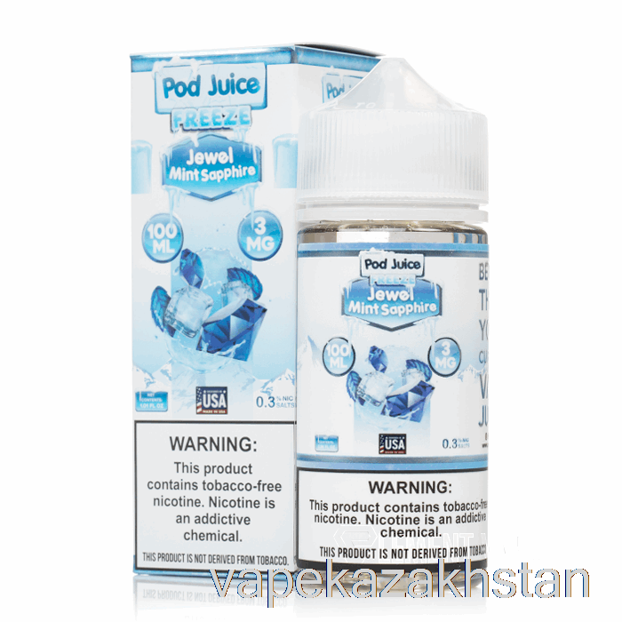 Vape Disposable FREEZE Jewel Mint Sapphire - Pod Juice - 100mL 3mg